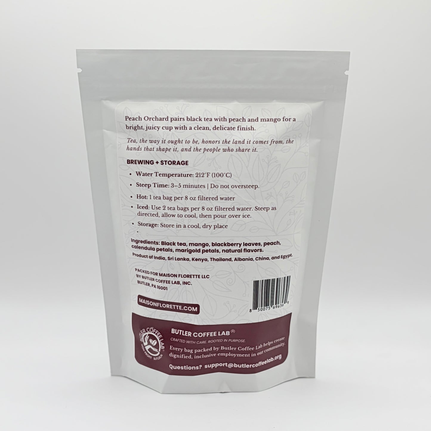 Peach Orchard Traditional Black Tea - 20 Natural Tea Bags