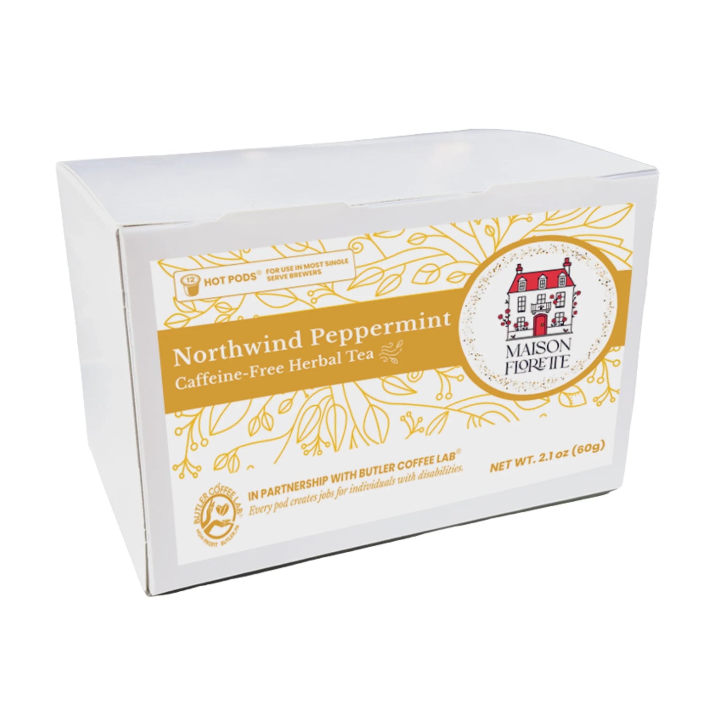 Northwind Peppermint Herbal Tea Pods – 12 Count