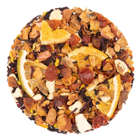 Golden Citrus Vanilla Caffeine-Free Herbal Tea - 20 Natural Tea Bags