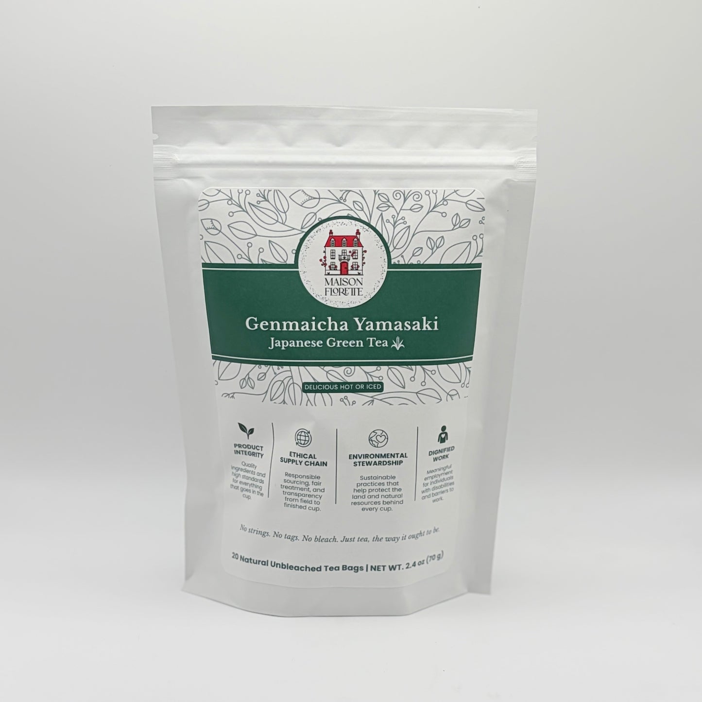 Genmaicha Yamasaki Japanese Green Tea - 20 Natural Tea Bags