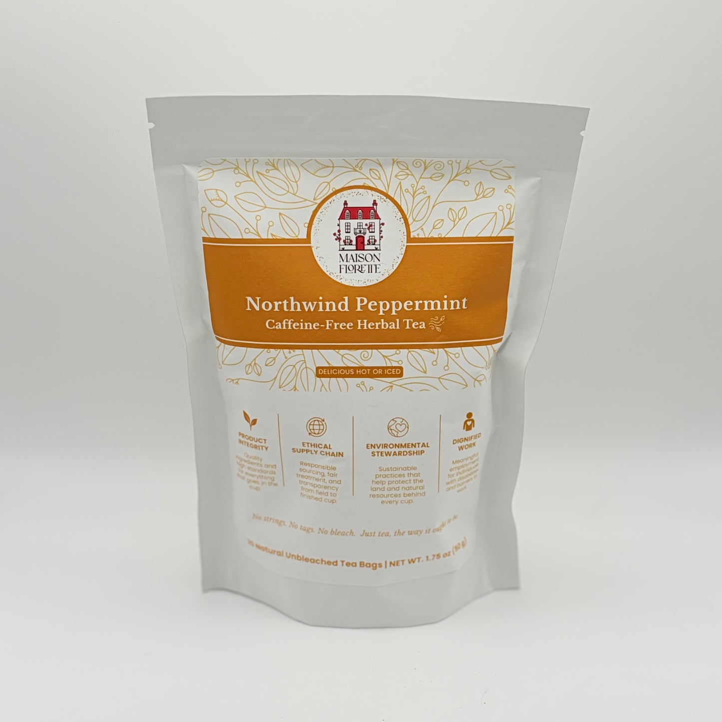 Northwind Peppermint Herbal Tea - 20 Natural Tea Bags