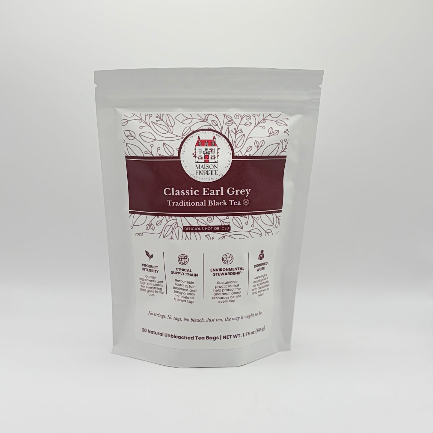 Classic Earl Grey Traditional Black Tea - 20 Natural Tea Bags