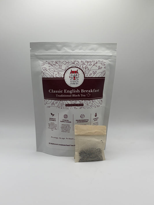 Classic English Breakfast Traditional Black Tea - 20 Natural Tea Bags
