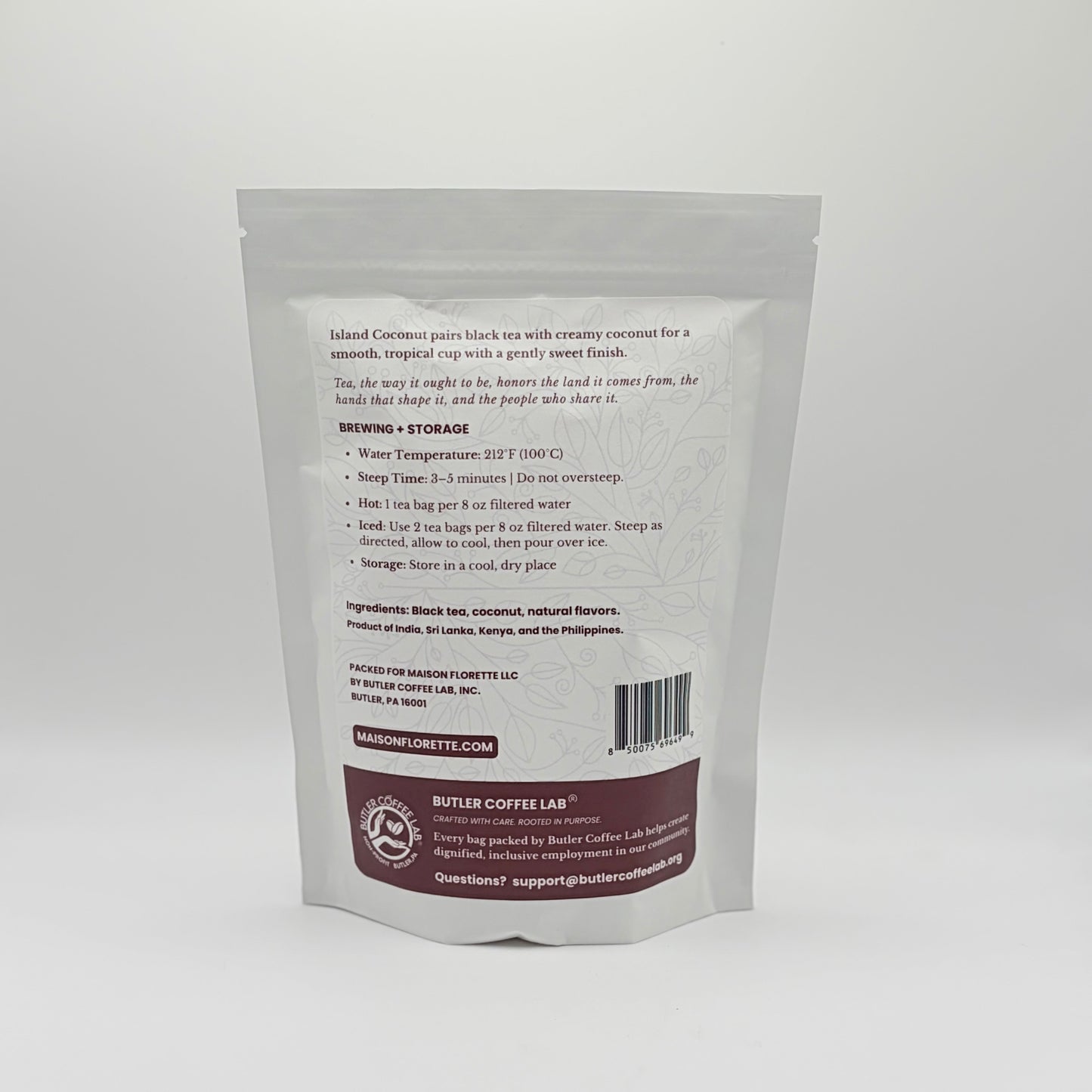 Island Coconut Traditional Black Tea - 20 Natural Tea Bags
