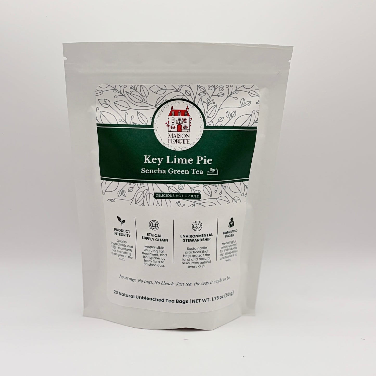 Key Lime Pie Sencha Green Tea - 20 Natural Tea Bags