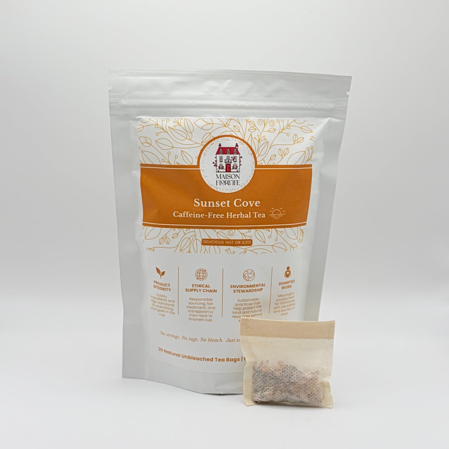 Sunset Cove Caffeine-Free Herbal Tea - 20 Natural Tea Bags