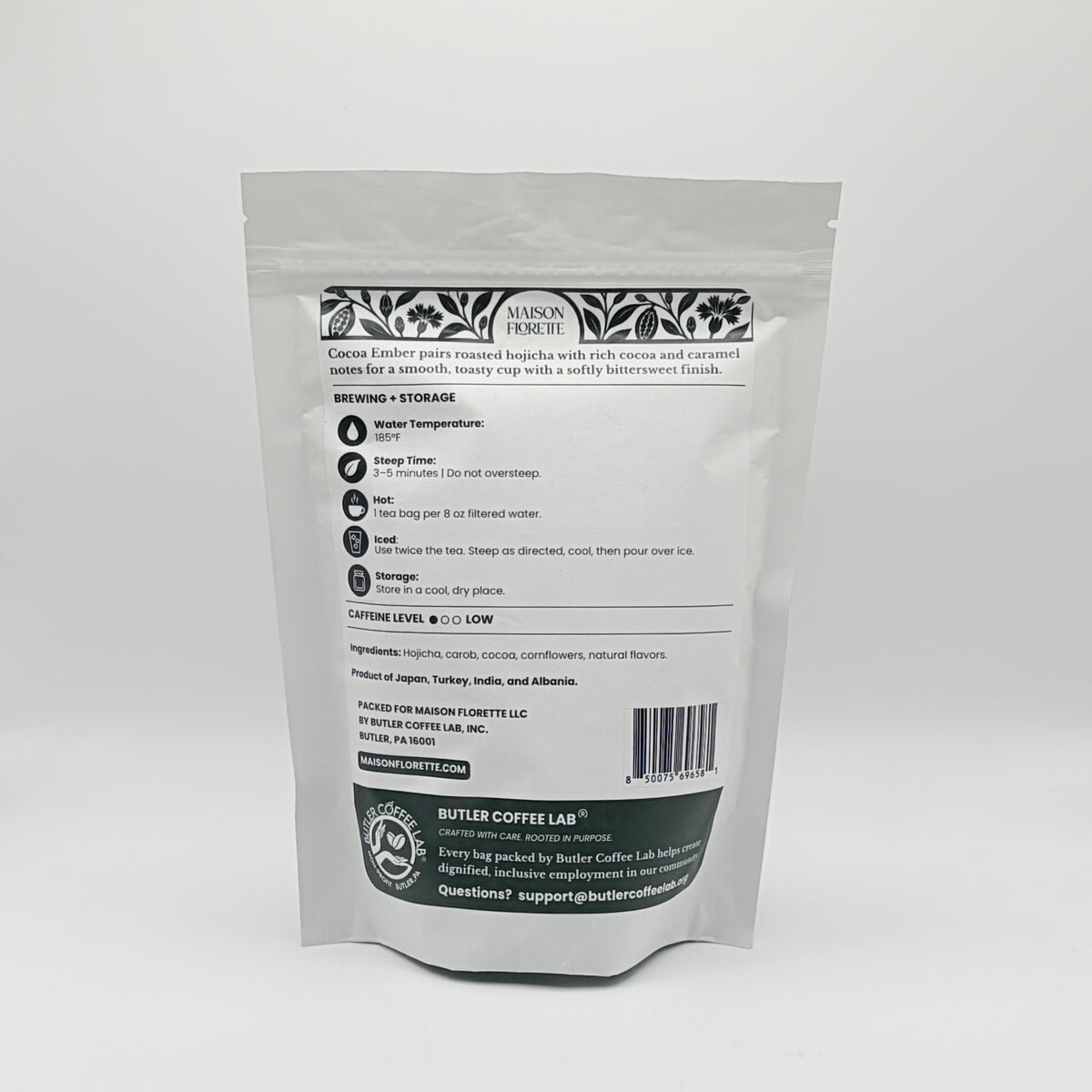 Cocoa Ember Hojicha Green Tea - 20 Natural Tea Bags