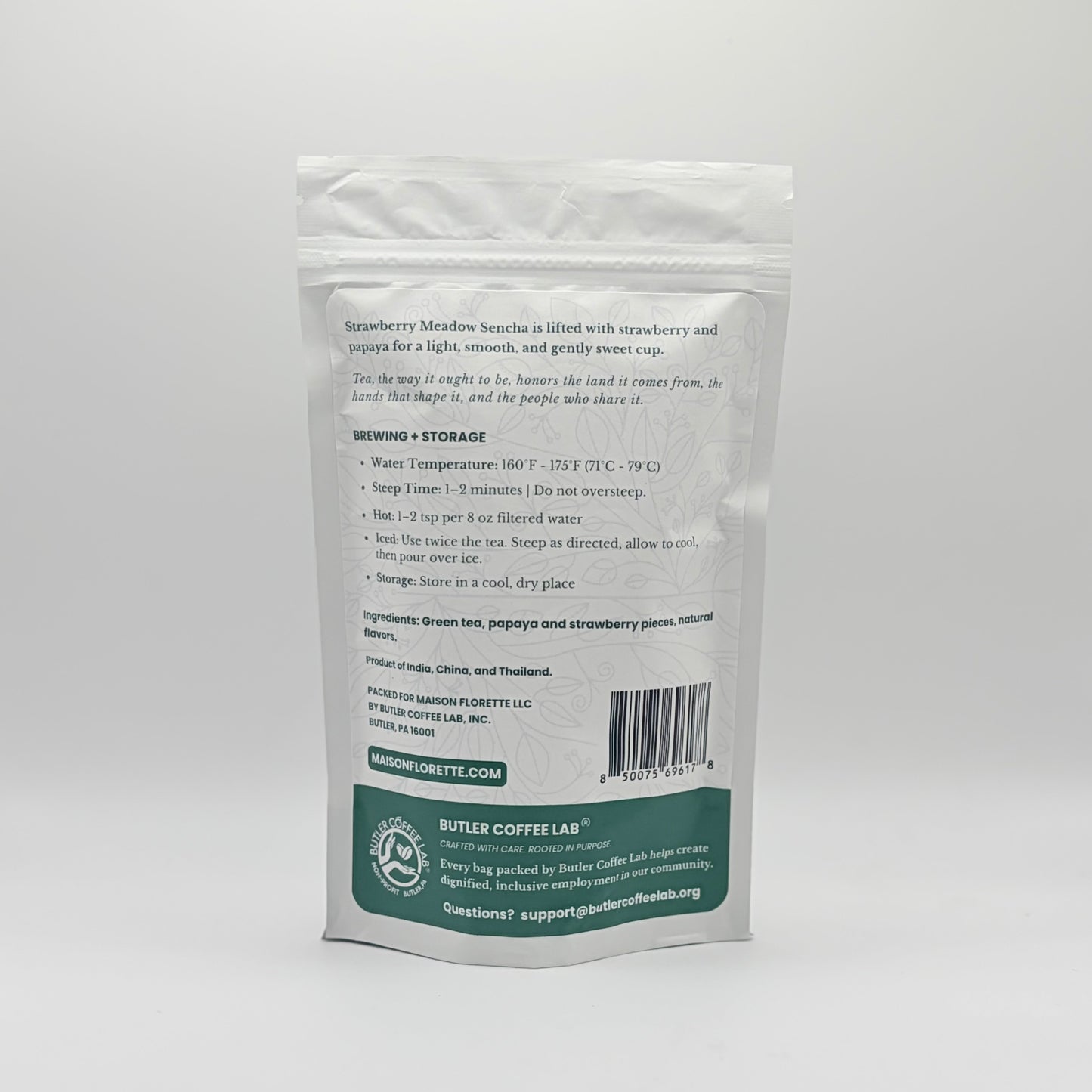 Strawberry Meadow Sencha Green Tea - Loose Leaf